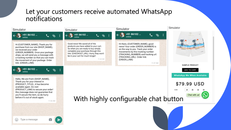 Vatshub: WhatsApp+Chat Button Screenshot