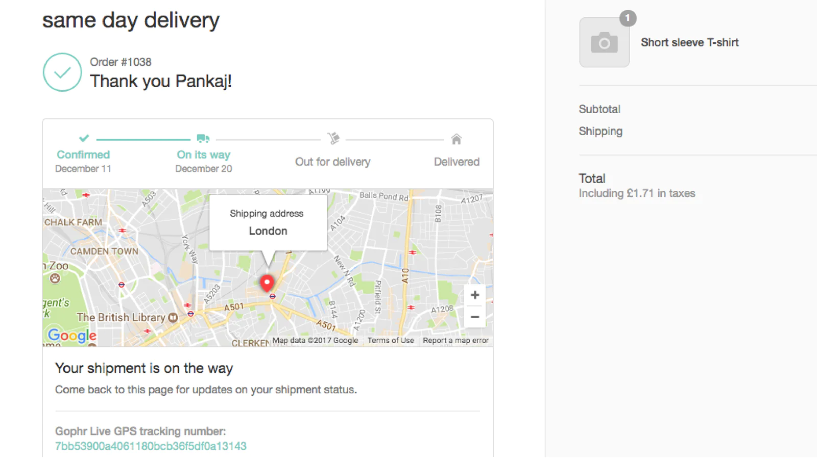 Gophr ‑ Same day delivery Screenshot