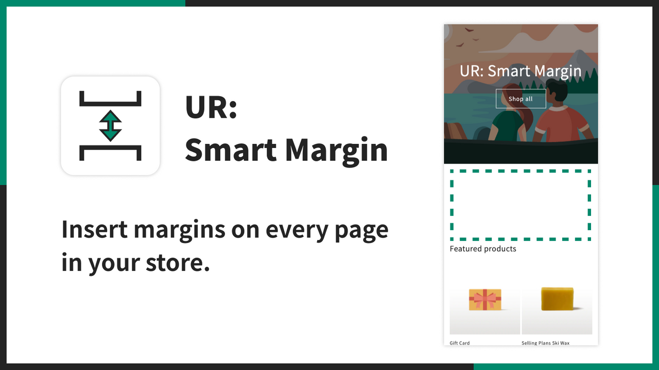 UR: Smart Margin | Insérez des marges sur chaque page de votre magasin.