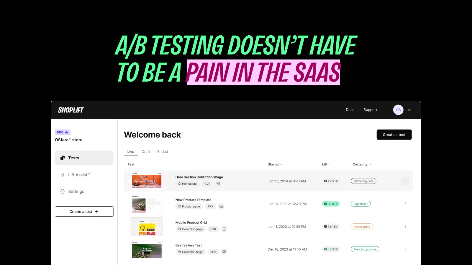 A/B-Testing muss kein Schmerz im SaaS sein