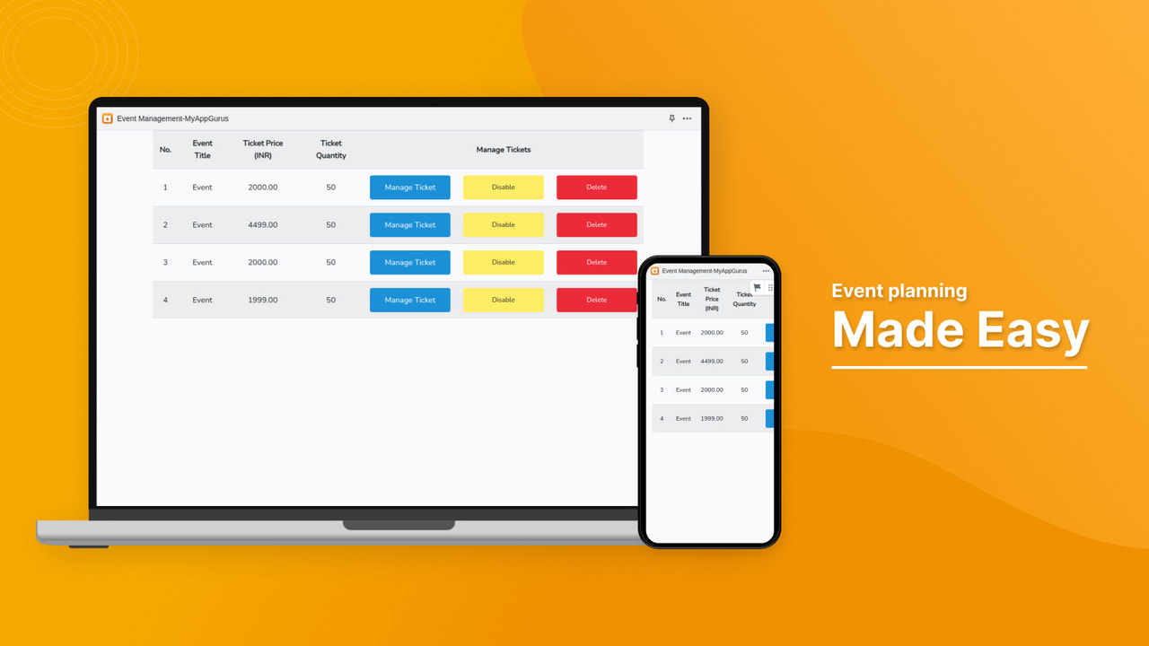 Planificación de eventos simplificada