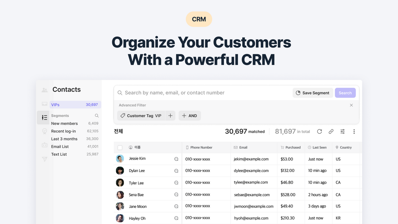 Organisez vos clients avec un CRM puissant
