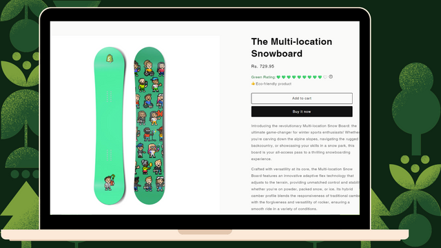Anzeige des Green Score auf der Produktseite