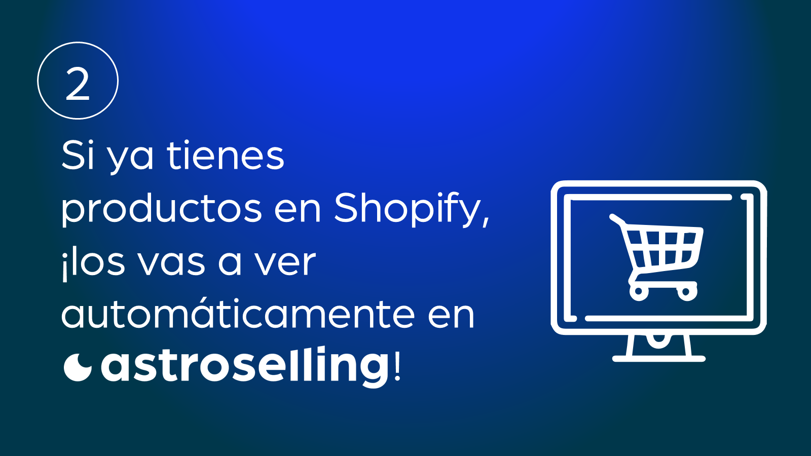 Si ya tienes productos en Shopify los verás automáticamente