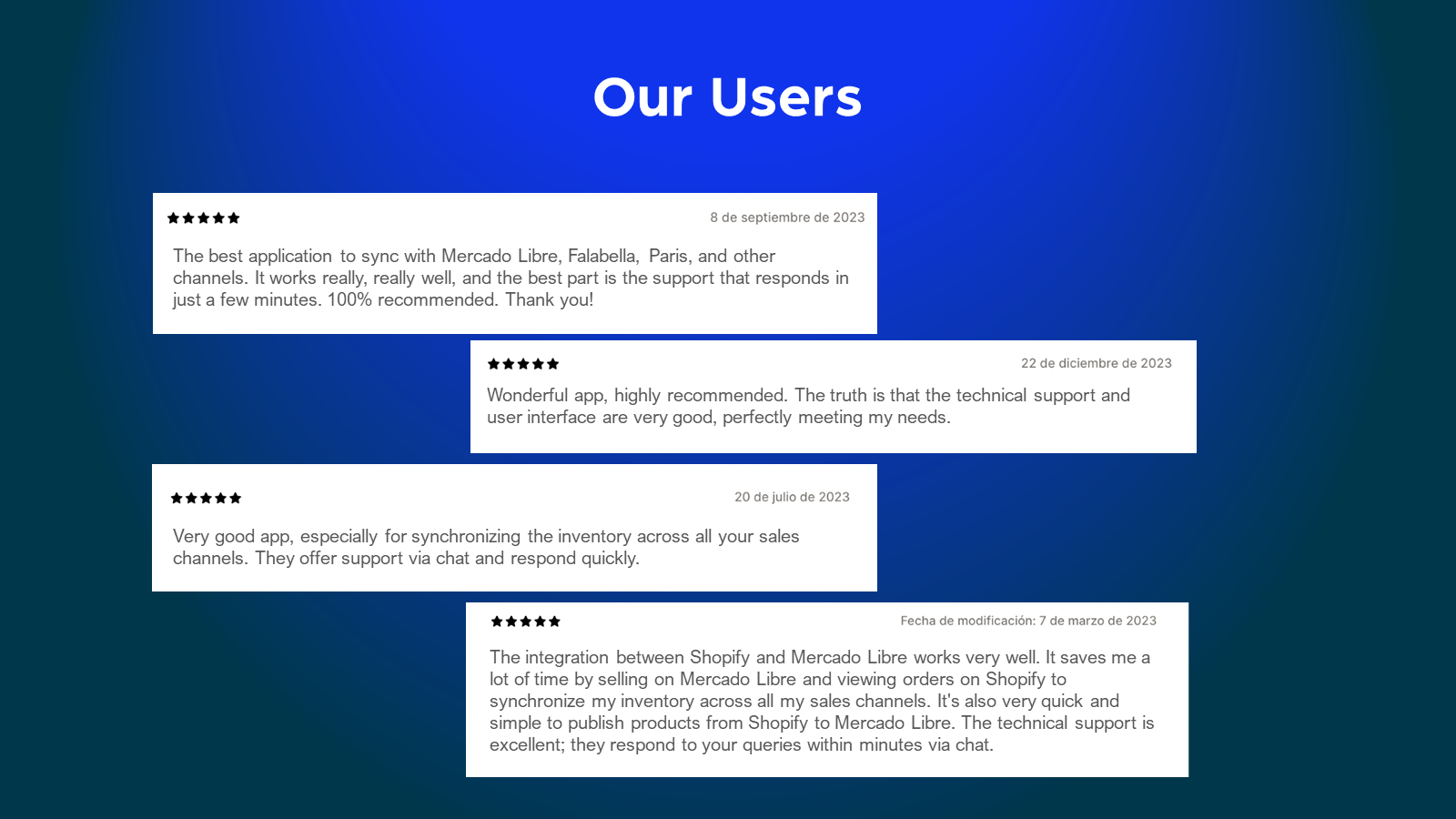 Our users recommend us!