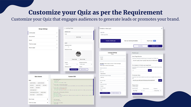 Customize your Quiz that engages audiences to generate leads