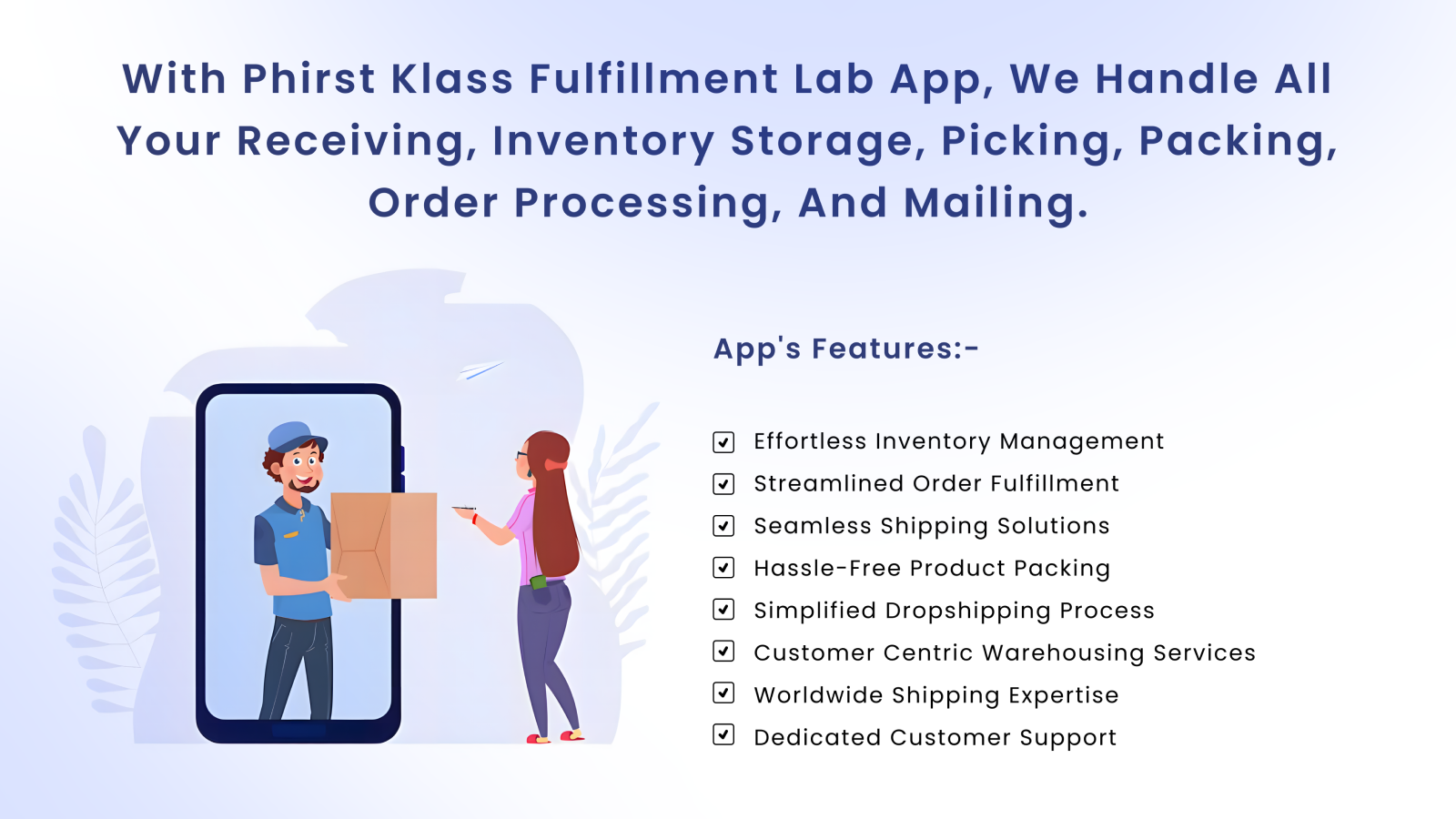 Phirst Klass Fulfillment Lab Screenshot