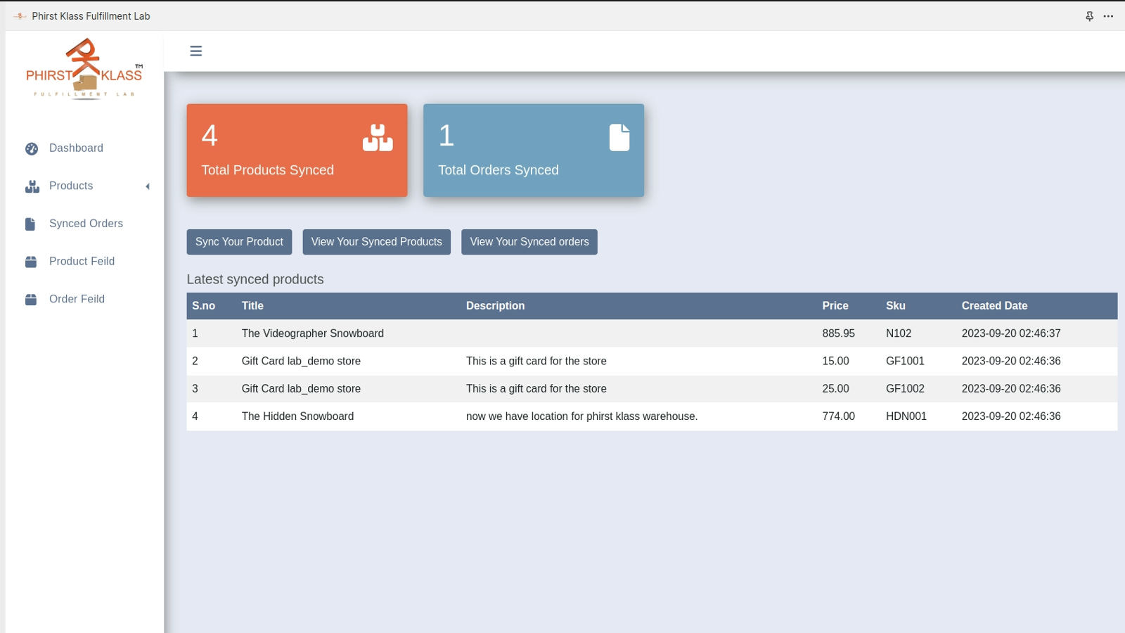 Detaljeret Dashboard.