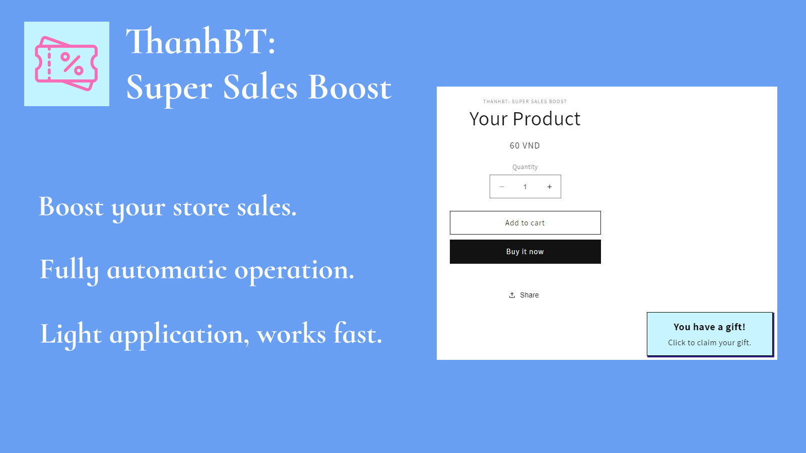 ThanhBT: Super Sales Boost Screenshot