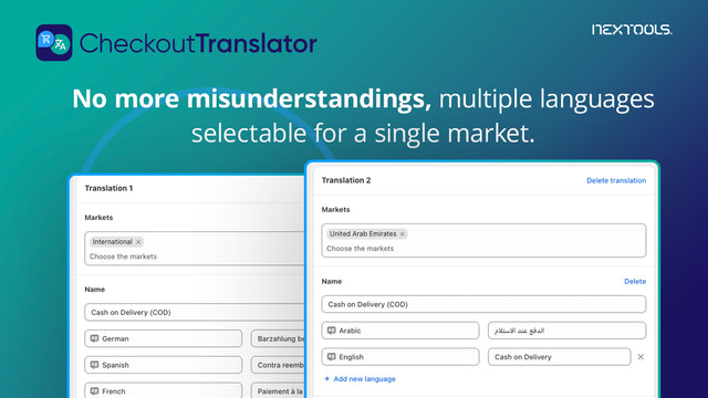 结账翻译器：翻译运输和支付方式
