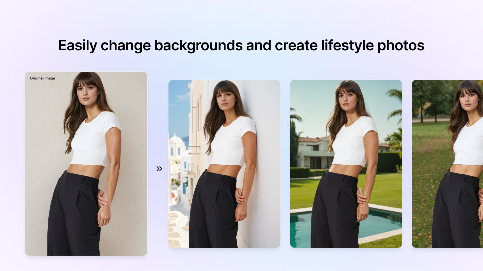 Create amazing lifestyle photos using AI backrounds