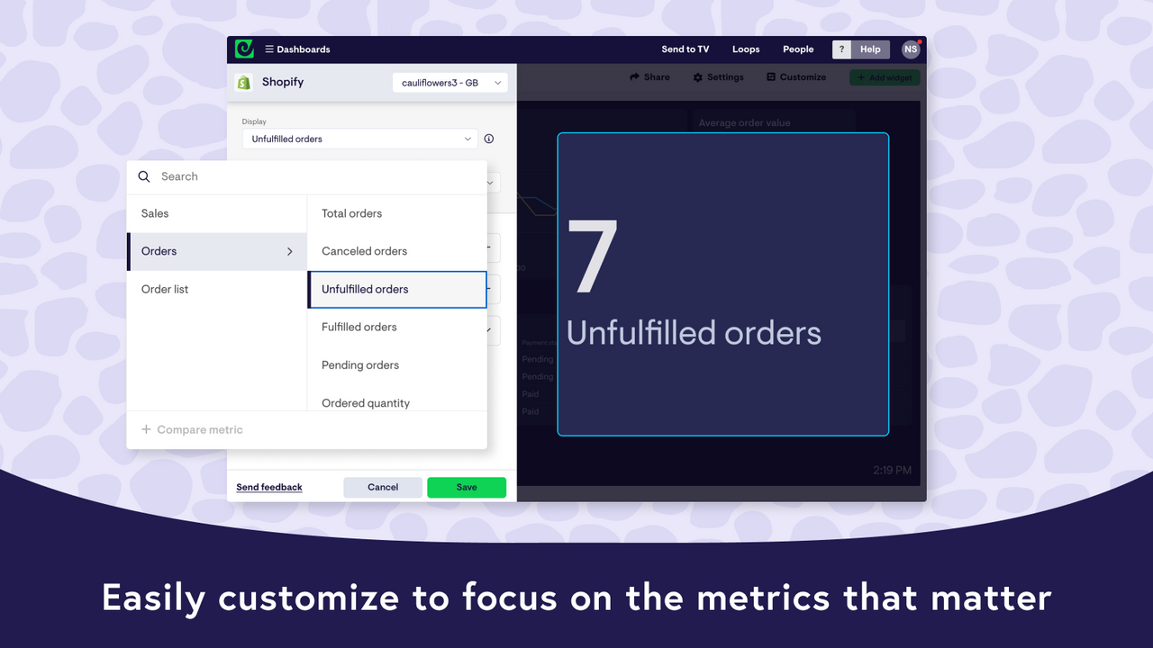 Customize and filter your data