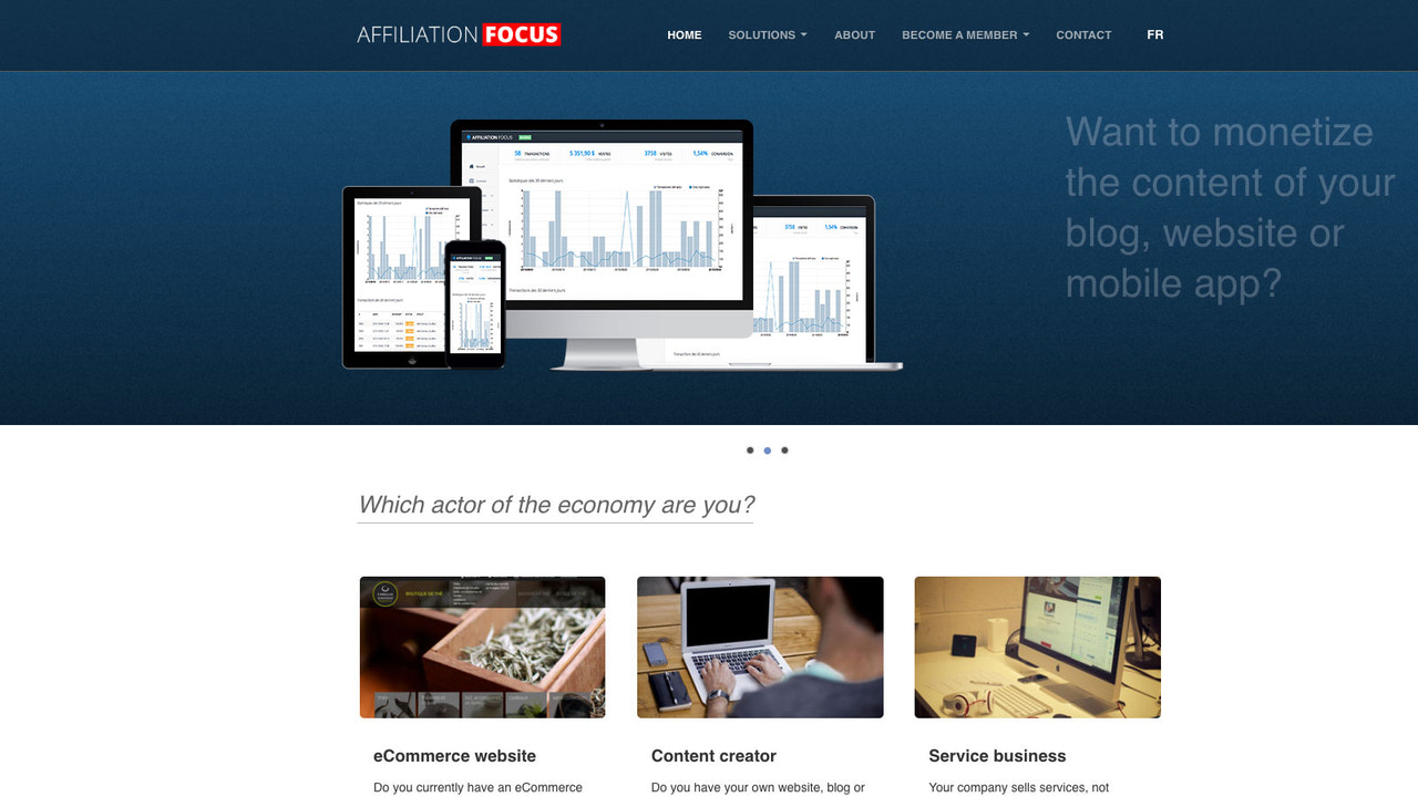 Affiliation Focus webbplats