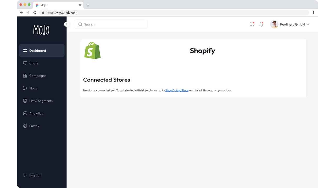 Intégration de la boutique Shopify