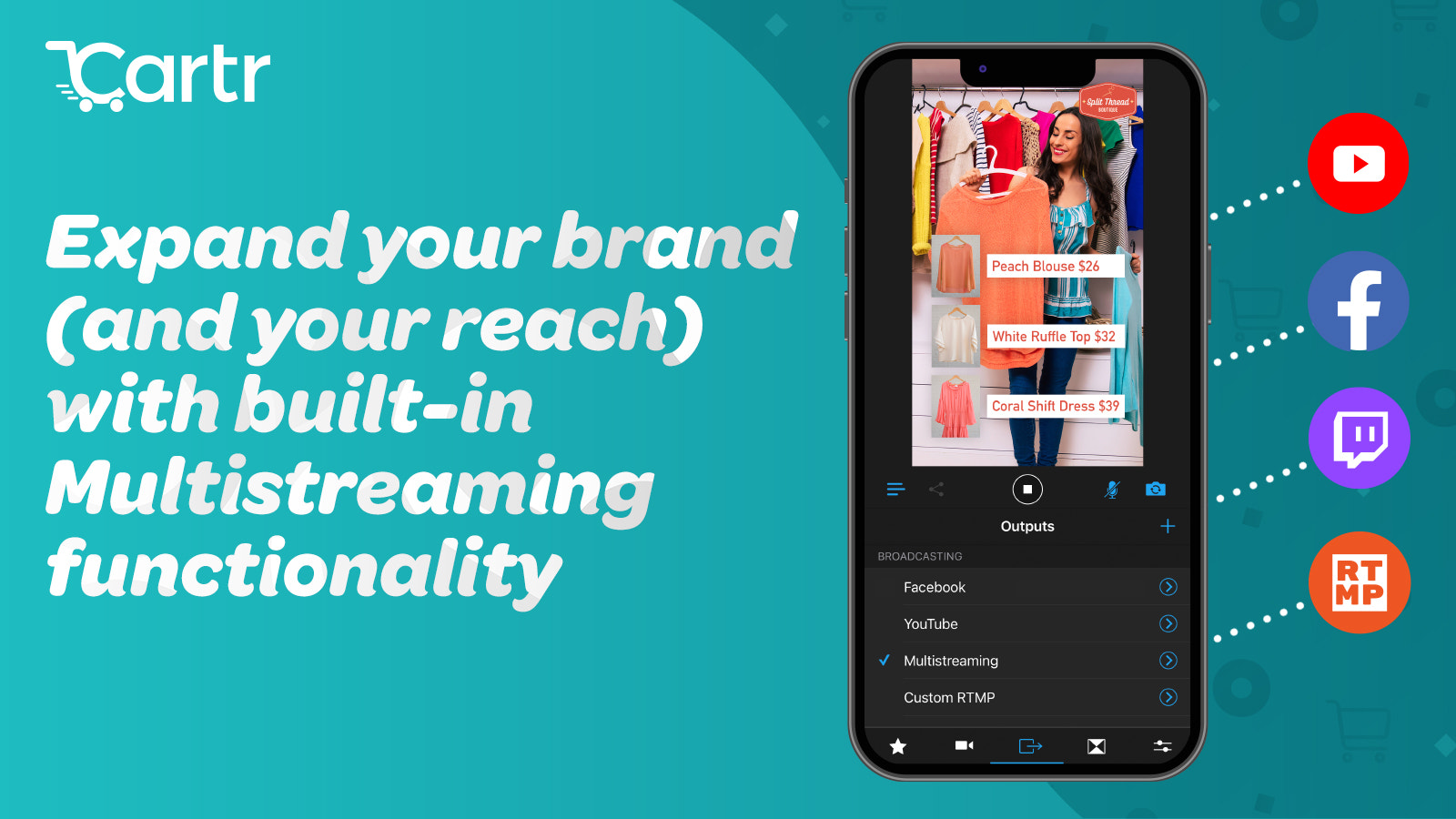 Expand your brand (and your reach) with built-in Multistreaming 