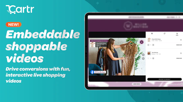 Embeddable shoppable videos