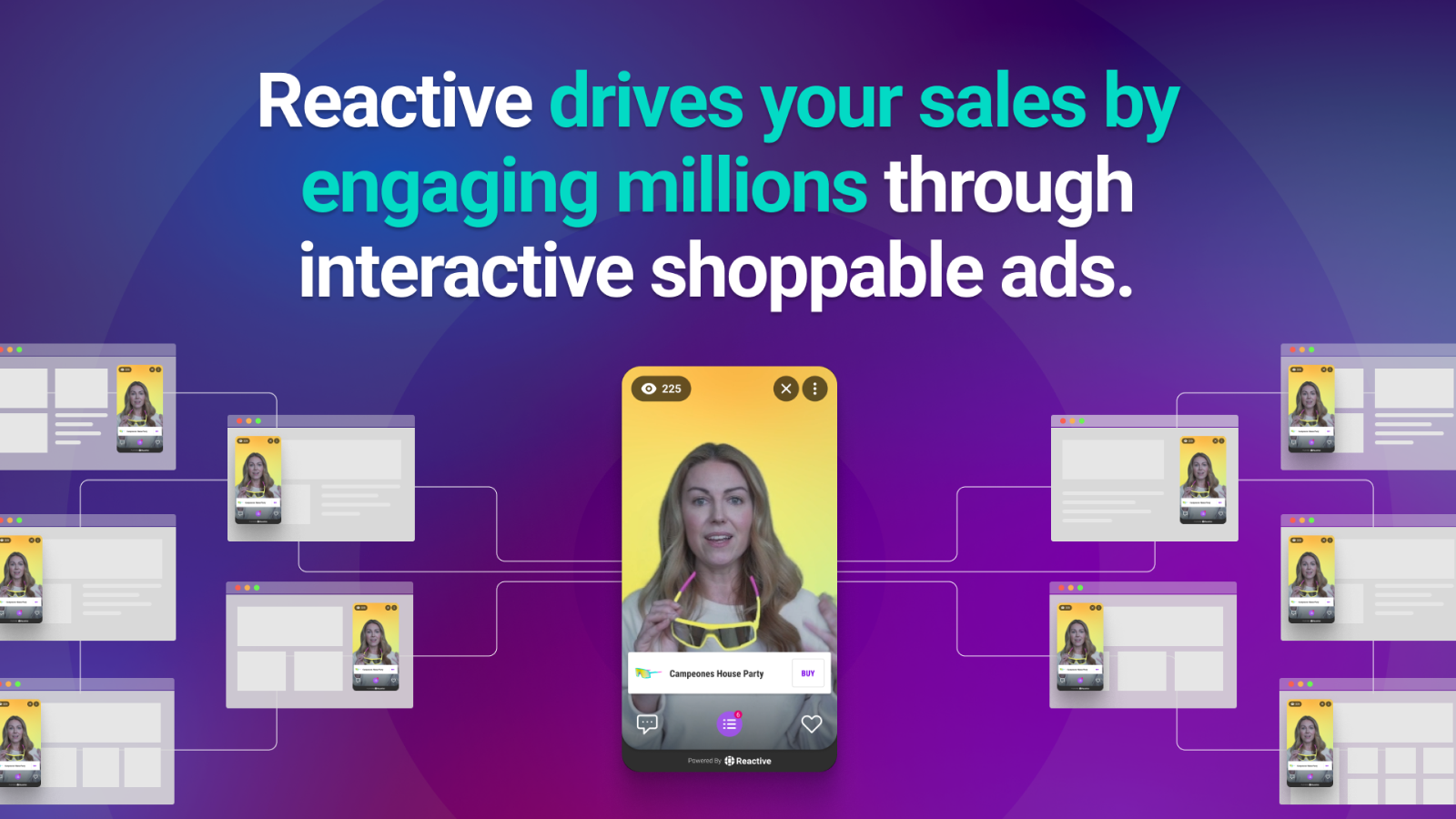 Reactive impulsiona vendas com anúncios compráveis e interativos