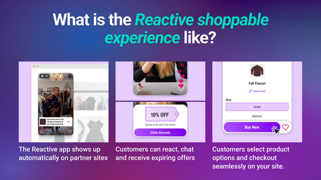 Os clientes conversam, reagem e vão diretamente para o checkout no seu site
