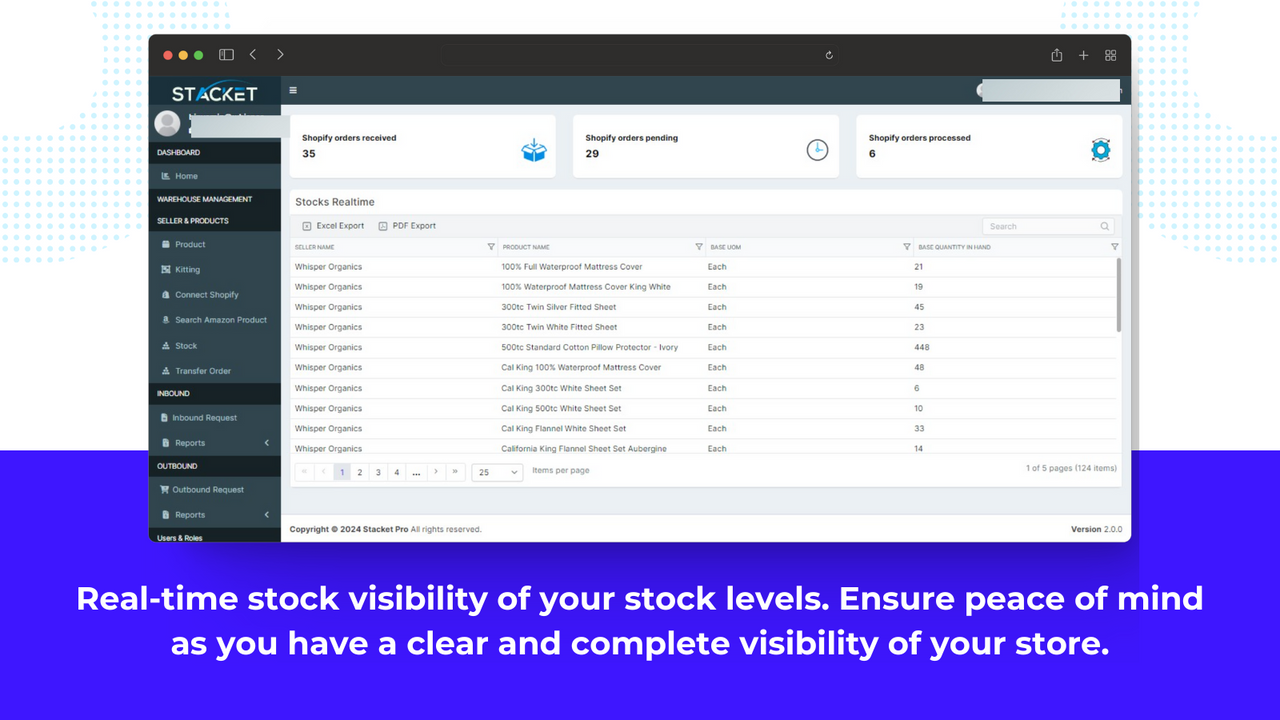 La visibilidad en tiempo real de tu stock asegura la tranquilidad.