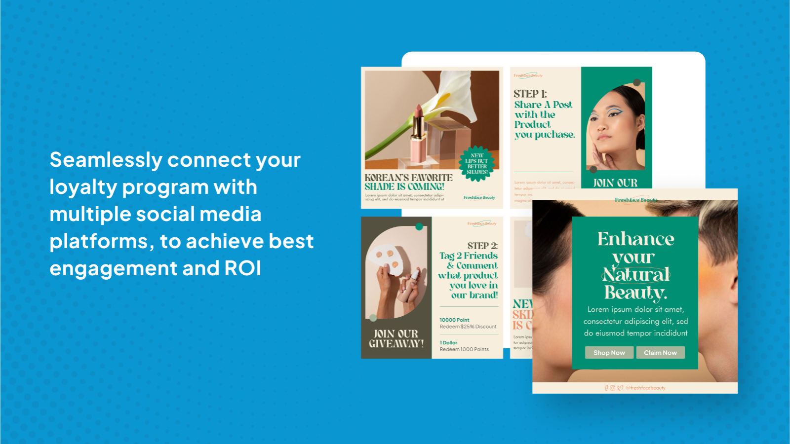 Seamlessly connect your loyalty program with multiple social