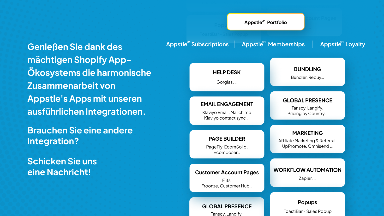 Brauchen Sie eine bestimmte Integration? Schreiben Sie uns