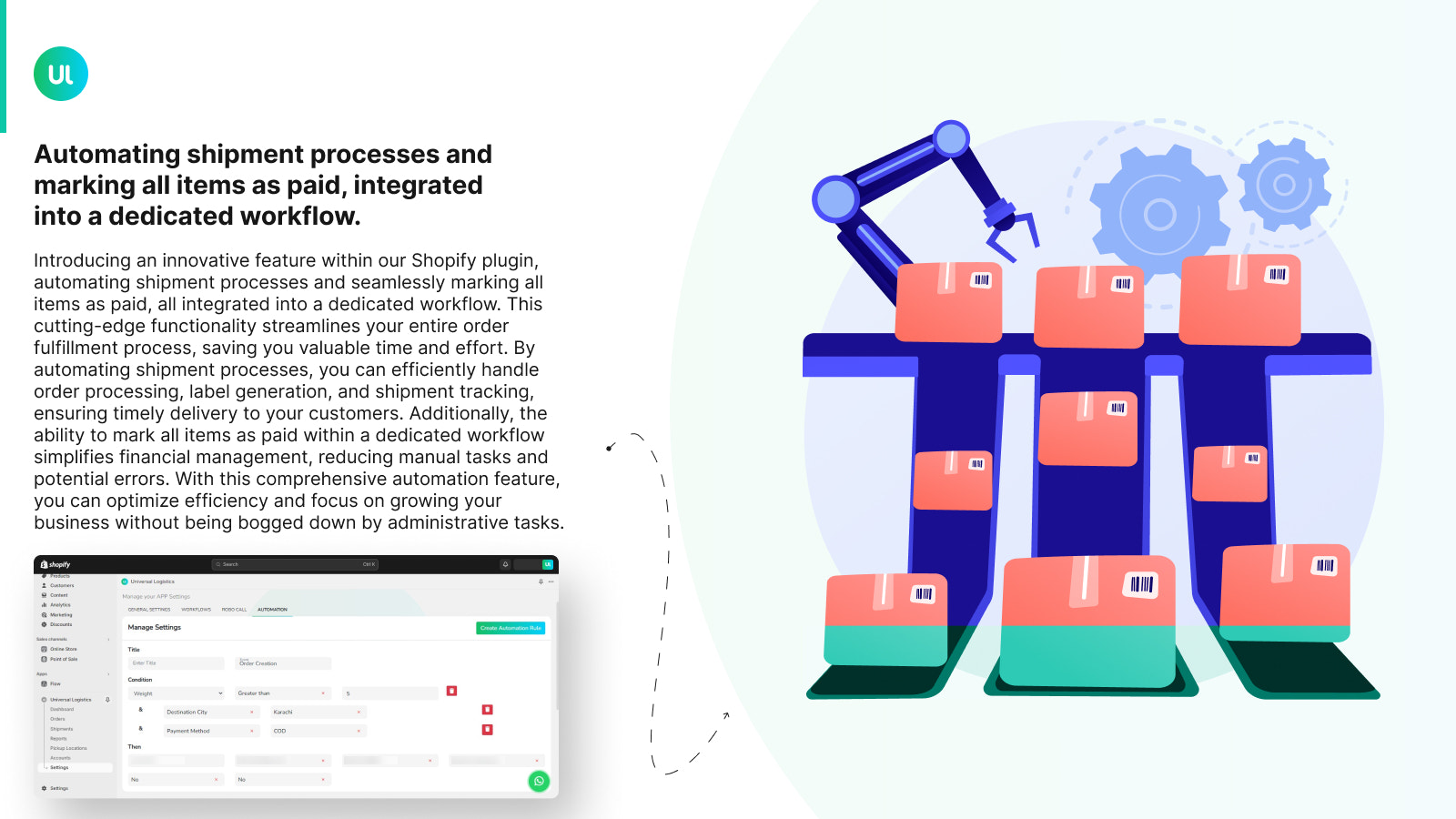 Automation Order, and Create Bulk shipments