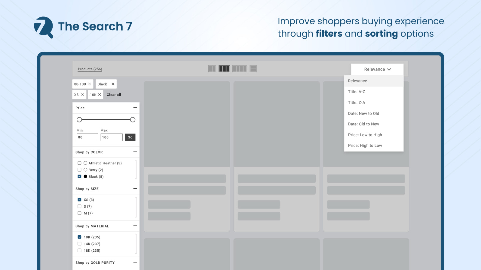 Improve shoppers buying experience with filters & sorting option