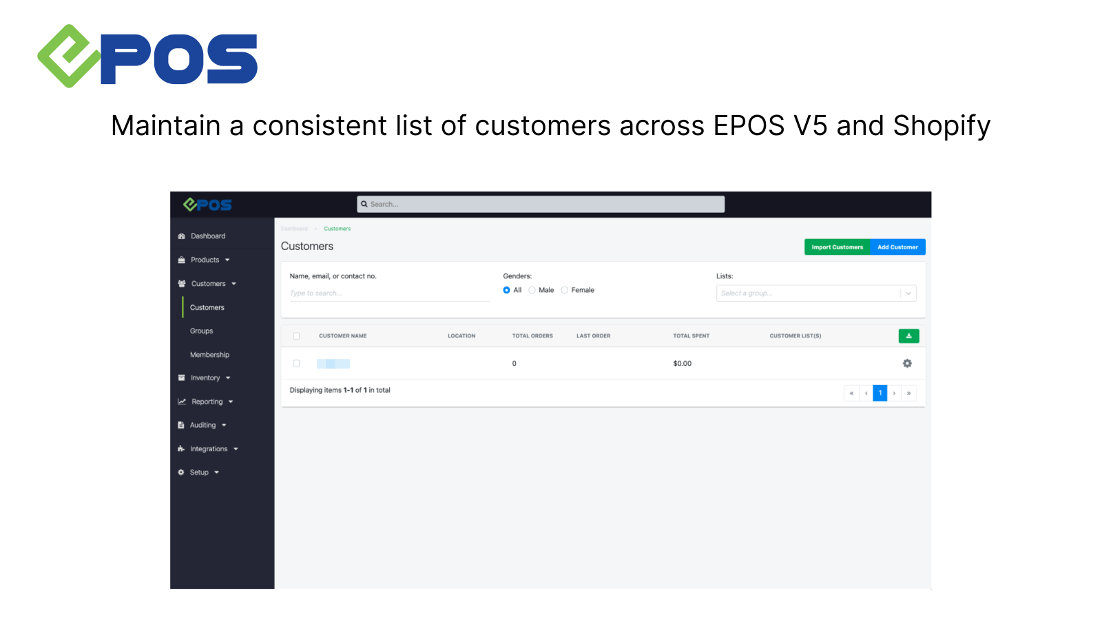 Maintain a consistent list of customers across both platforms