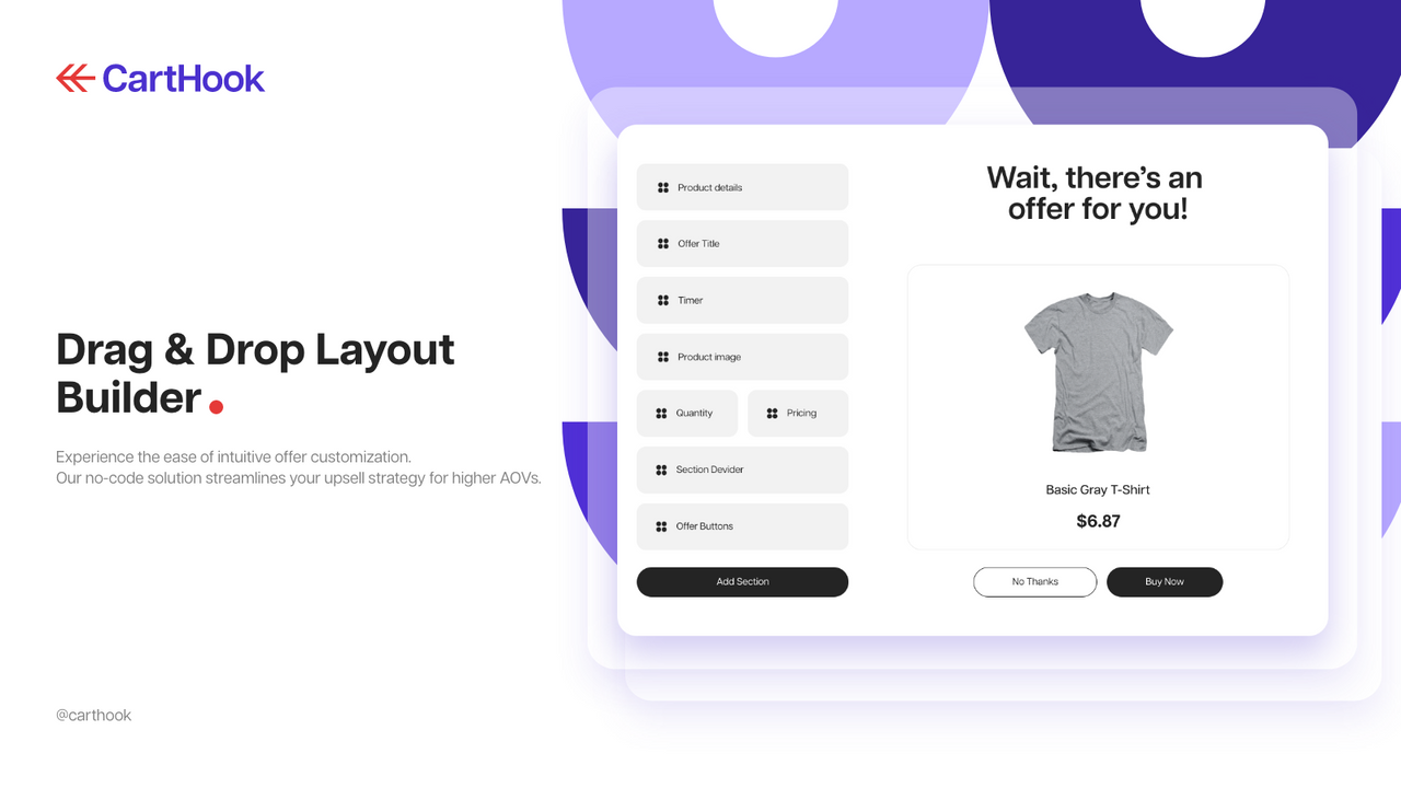 Drag and drop layout builder.