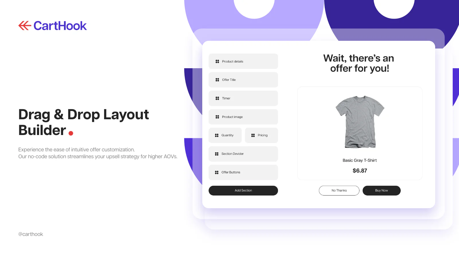 Drag and drop layout builder.