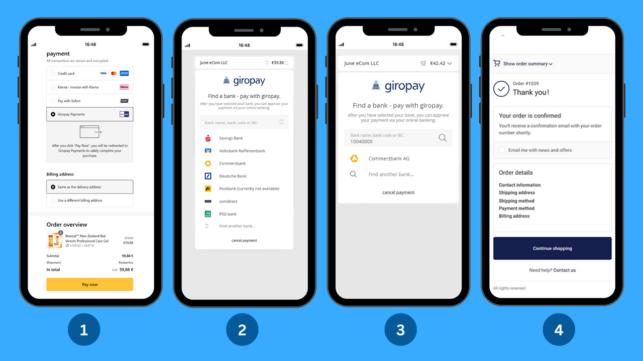 Add Giropay to your German store.