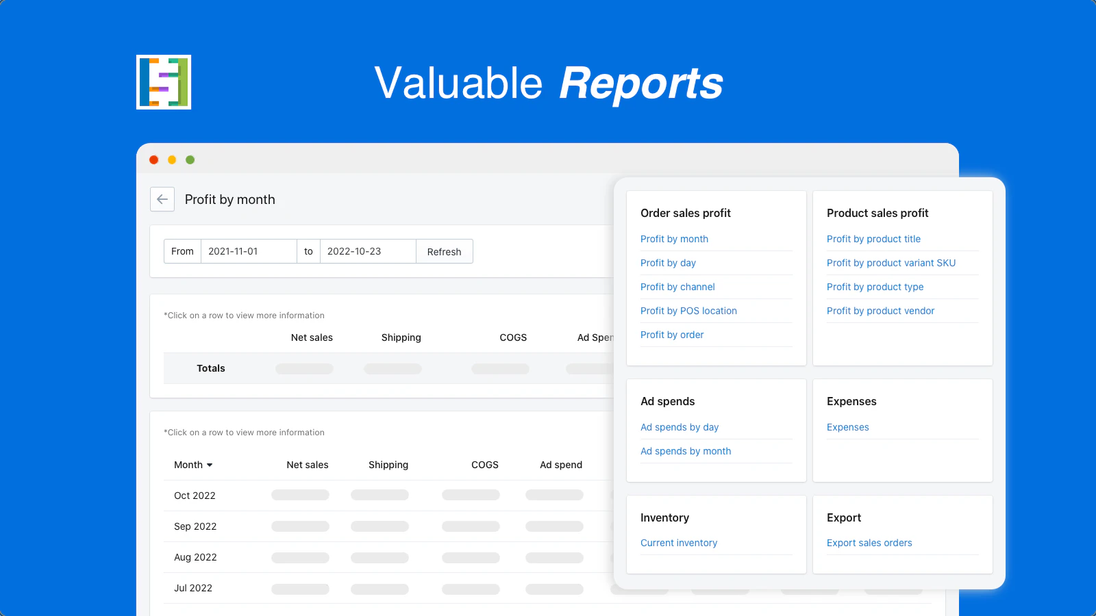 SimplyCost reports