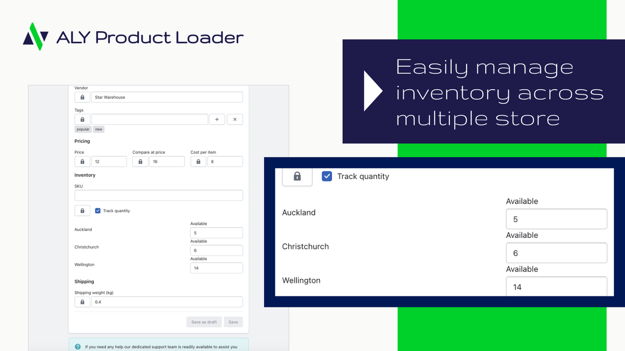 Easily manage inventory across multiple store