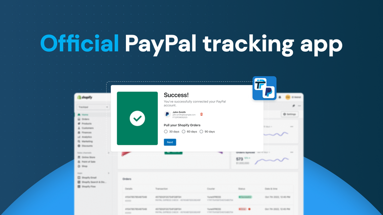 TrackiPal PayPal Tracking Sync Screenshot