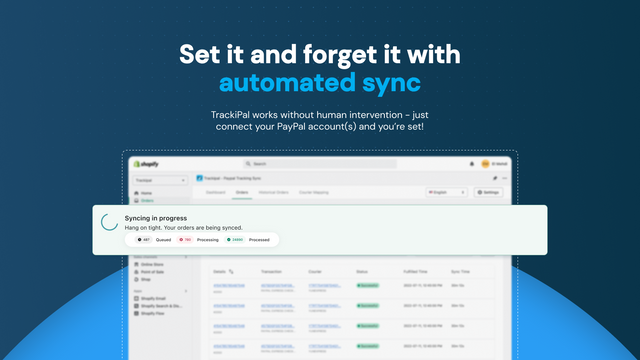 Just set it and forget it PayPal Tracking Sync w TrackiPal