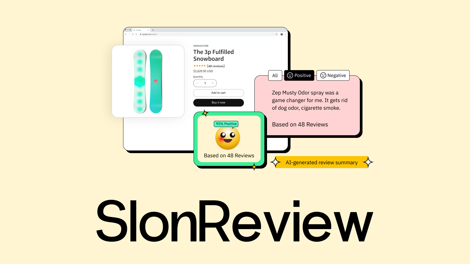 Fonctionnalité de l'application Slon Review