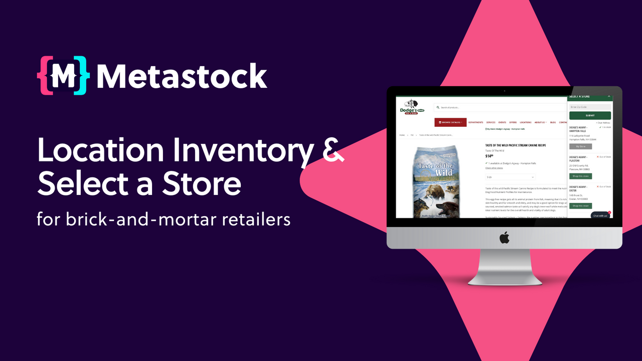 Metastock Location Inventory & Sélectionnez un magasin