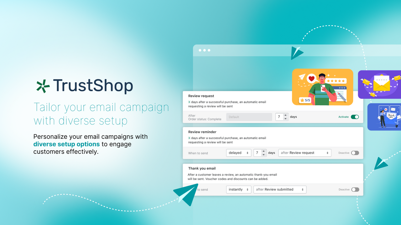 Personalize sua campanha de e-mail com configuração diversificada