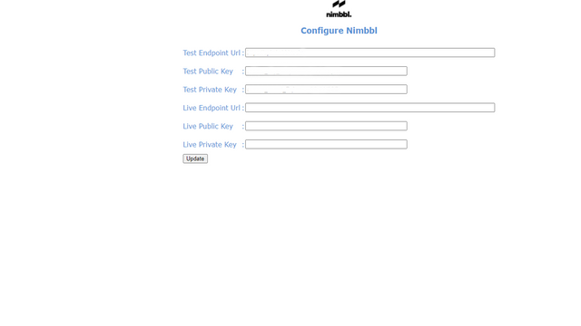 Setup Nimbbl api credentials