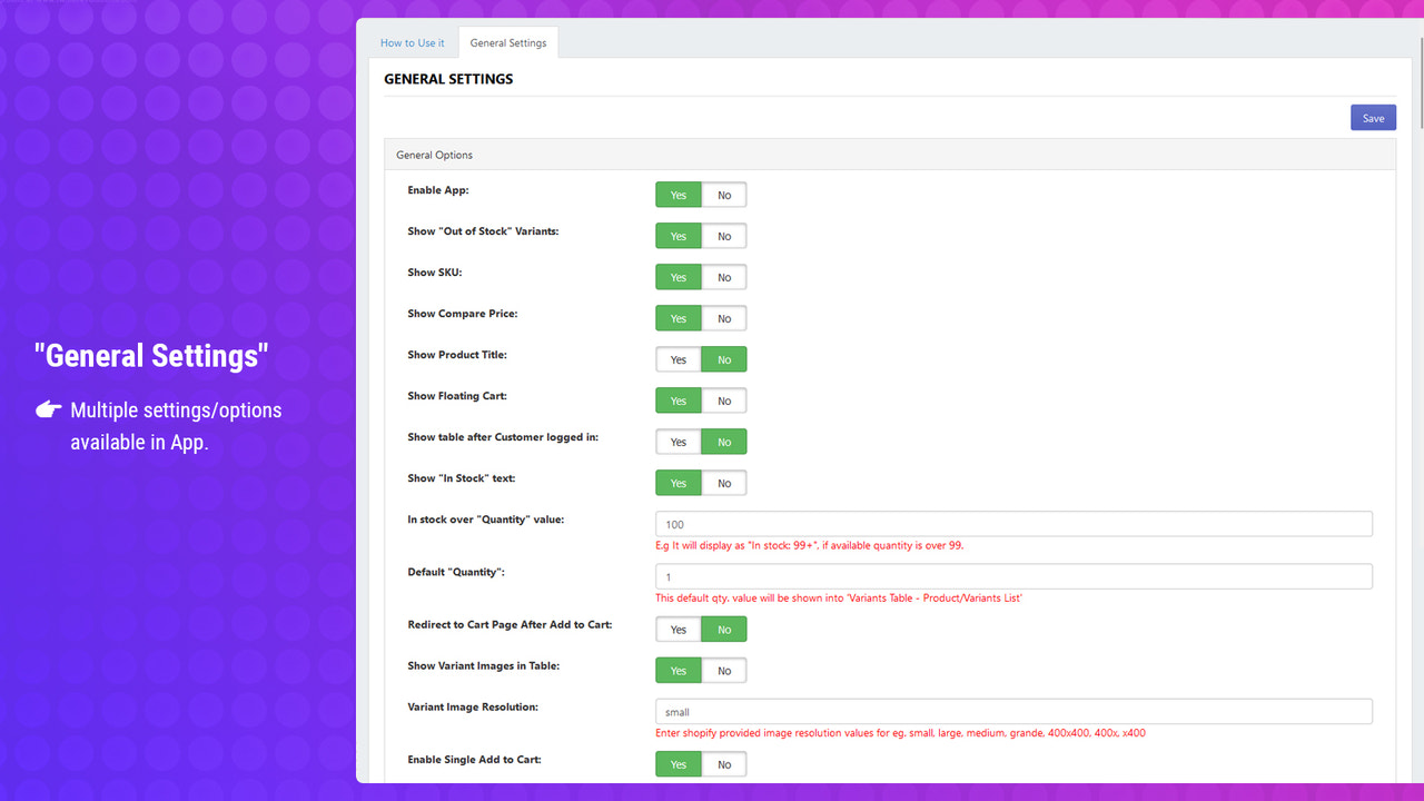 General Settings