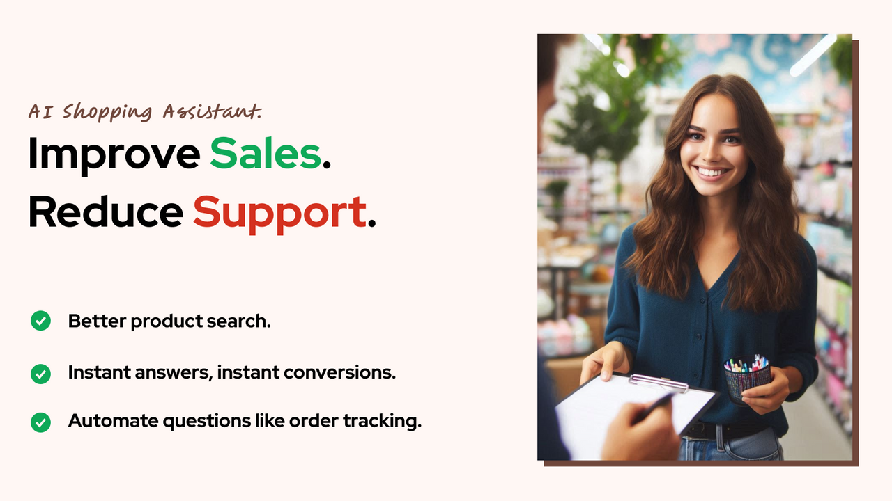 Add a Shopping assistant that helps your customers to your store