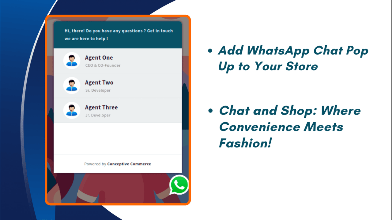 WhatsApp Widget Store Frontbild