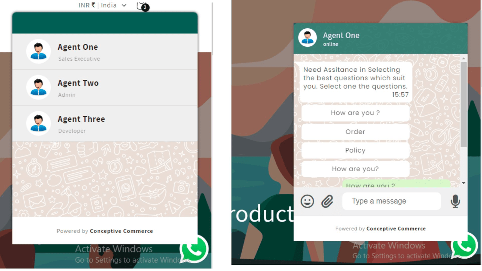 WhatsApp Widget Pro Store front billede