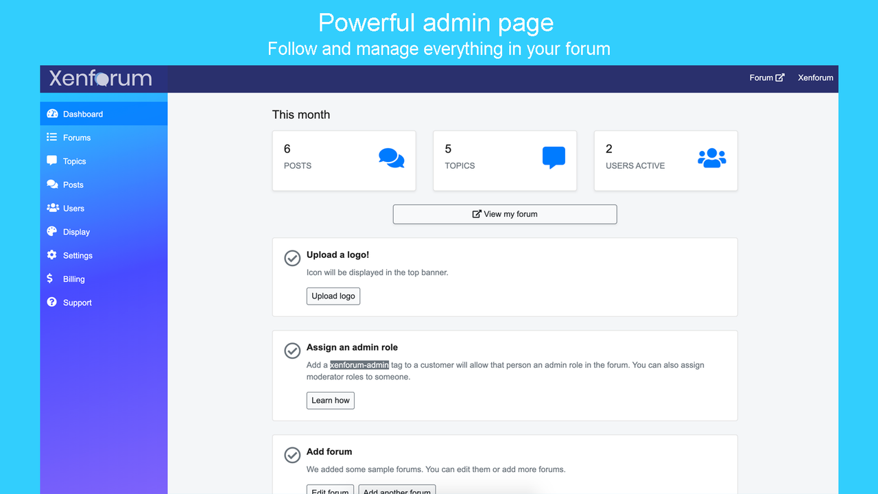 powerful admin page