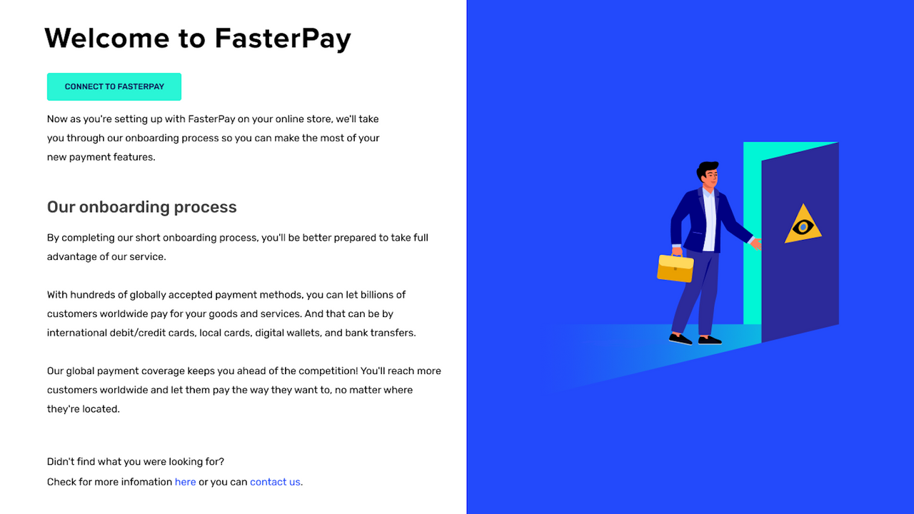 FasterPay Installationsseite