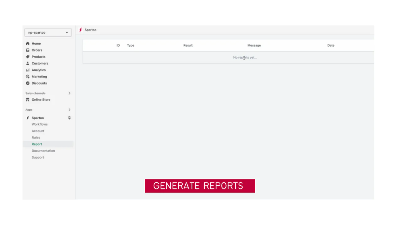 Generate Reports - Spartoo Fashion Marketplace