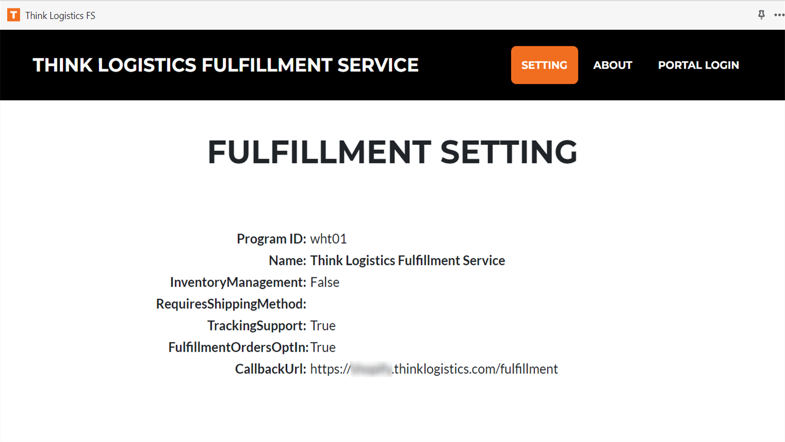 Think Logistics Fulfillment Screenshot