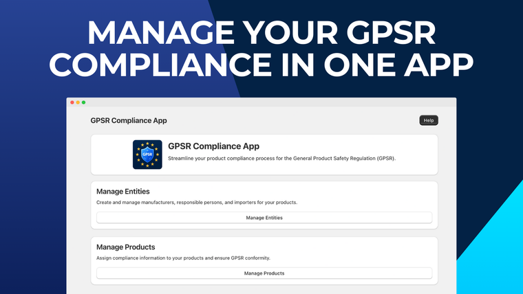 GPSR Compliance Manager Screenshot