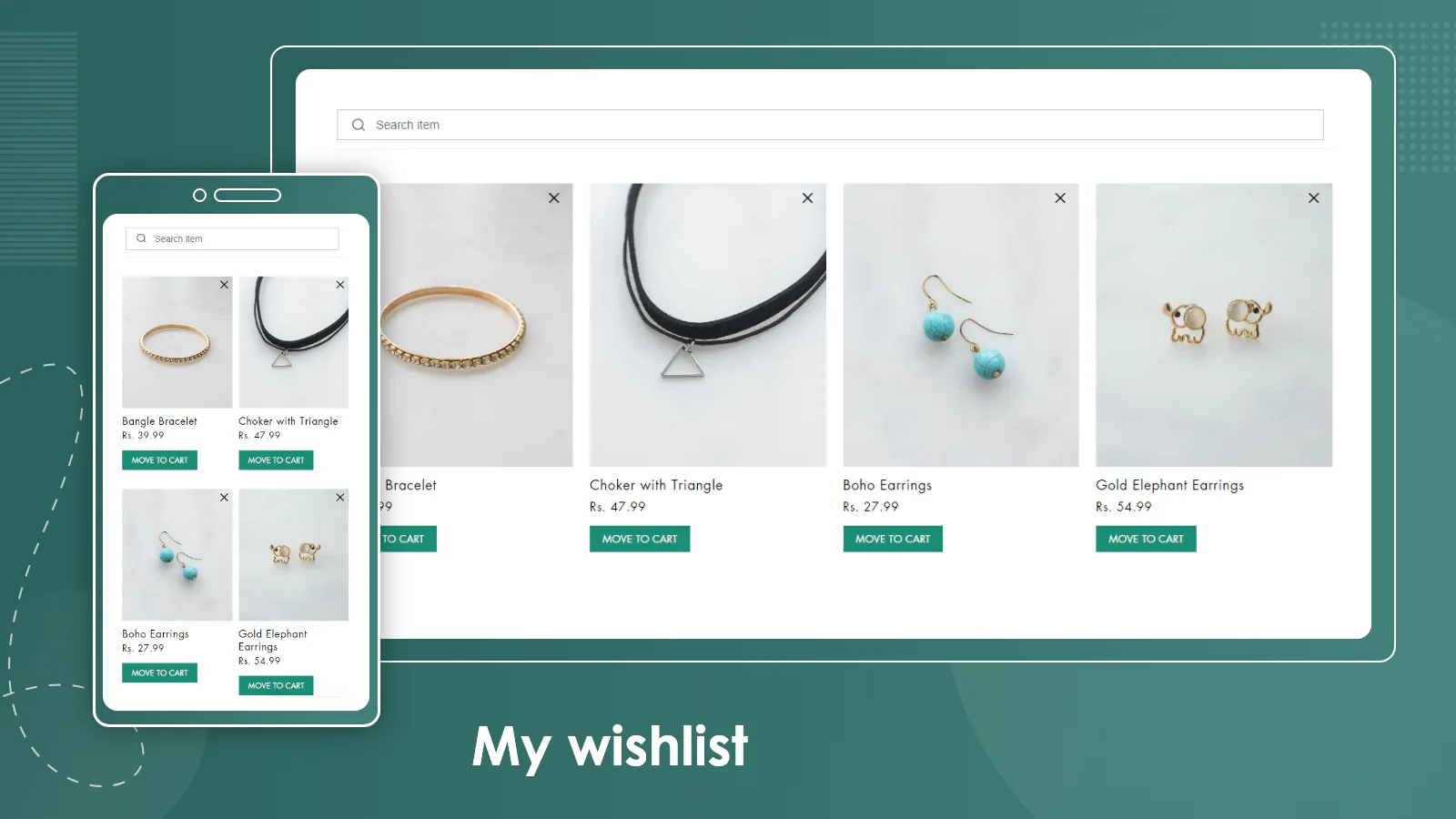 my wishlist page