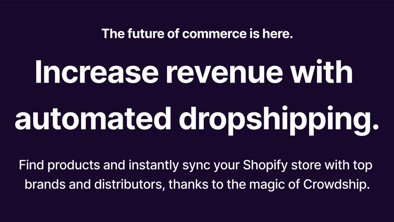 Crowdship dropship automatisering for Detailhandlere, Mærker, & Leverandører